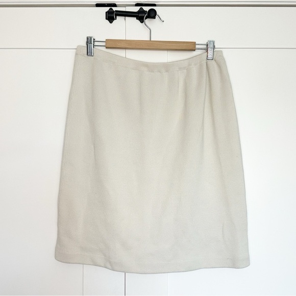 Eileen Fisher Knit Straight Skirt XL Knee Length Sweater Pencil Ivory capsule - Picture 3 of 7